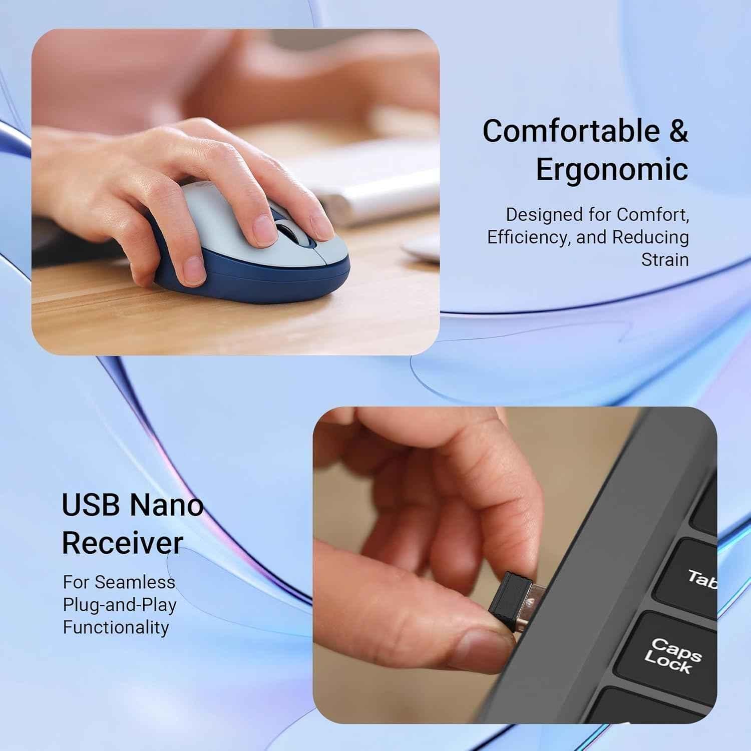 Zebronics Groot 2.4GHz Blue Wireless Mouse with Nano Receiver - view 1