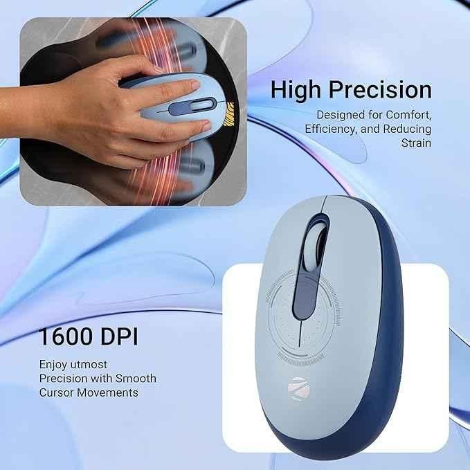 Zebronics Groot 2.4GHz Blue Wireless Mouse with Nano Receiver - view 5