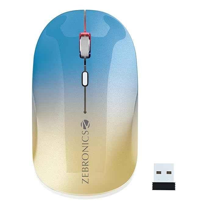 Zebronics Poise 2.4GHz Gradient Blue Wireless Mouse with Nano Receiver