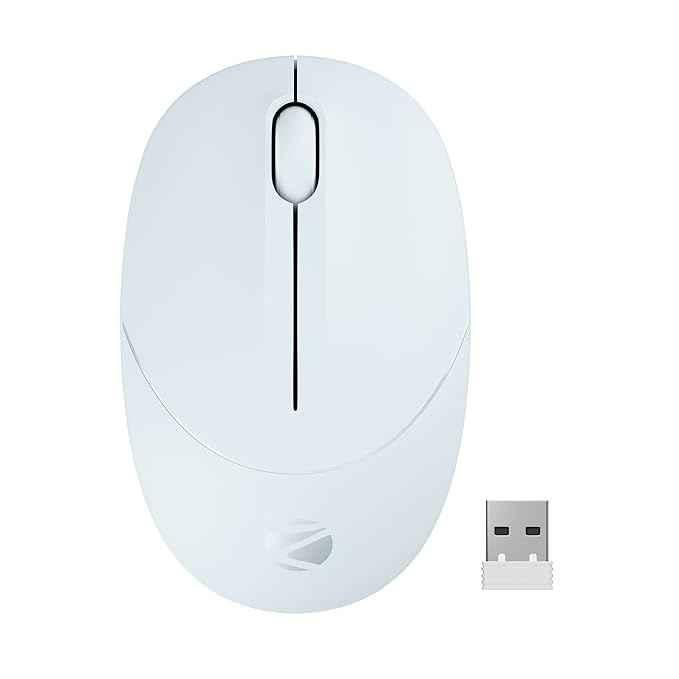 Zebronics Panther 2.4GHz White Wireless Mouse with Nano Receiver