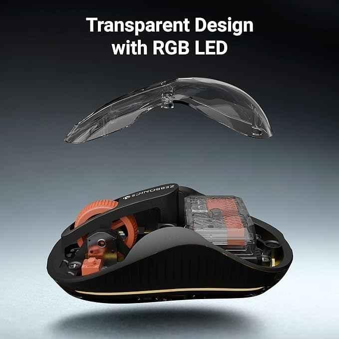 Zebronics Glassy 10 2.4GHz Black Wireless Mouse with Nano Receiver & RGB LED - view 2