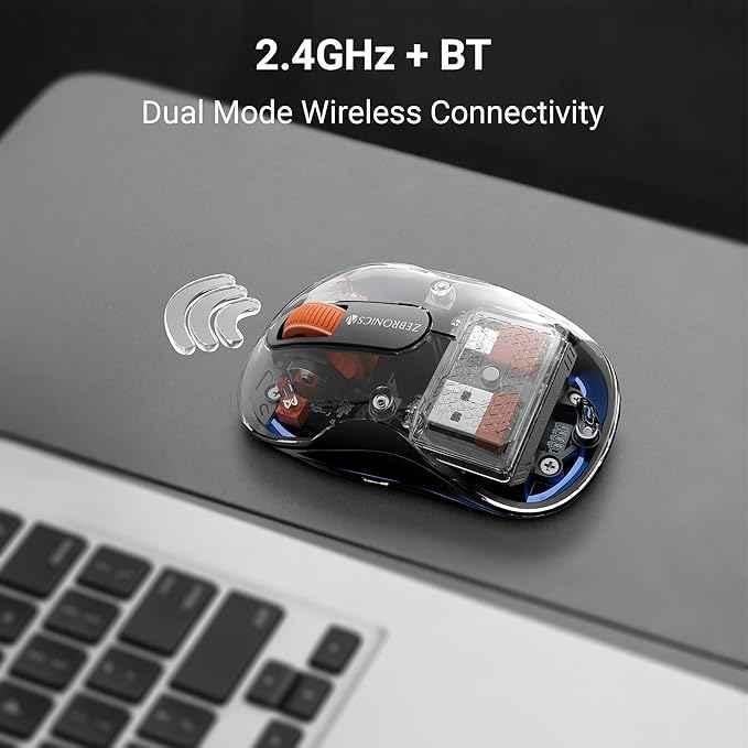 Zebronics Glassy 10 2.4GHz Black Wireless Mouse with Nano Receiver & RGB LED - view 4