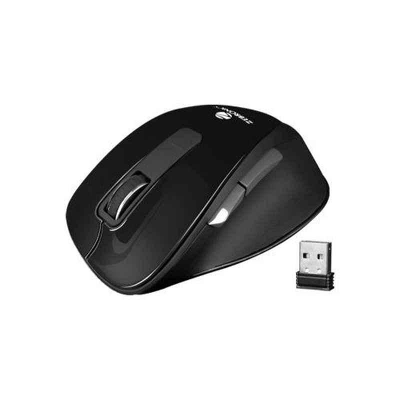 Zebronics 2.4GHz Black Wireless Optical Mouse, ZEB-ZURI