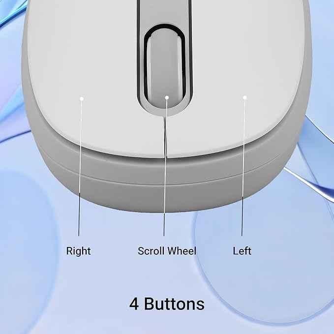 Zebronics Groot 2.4GHz White & Grey Wireless Mouse with Nano Receiver - view 2