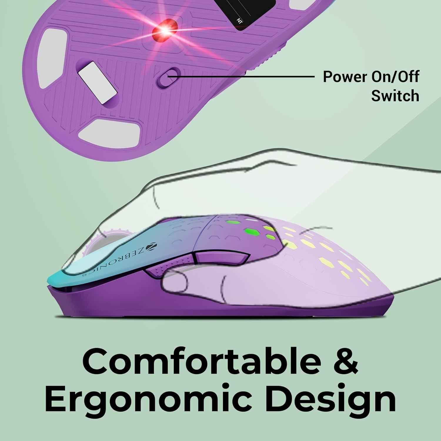 Zebronics Marine 2.4GHz Purple Wireless Mouse with Rechargeable Battery - view 1