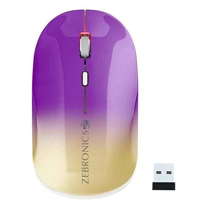Zebronics Poise 2.4GHz Gradient Purple Wireless Mouse with Nano Receiver