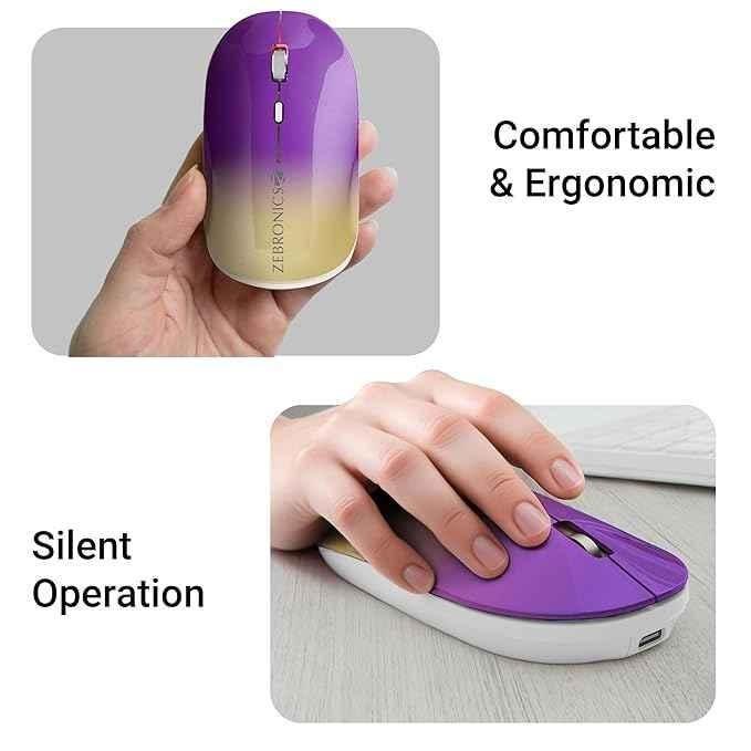 Zebronics Poise 2.4GHz Gradient Purple Wireless Mouse with Nano Receiver - view 3