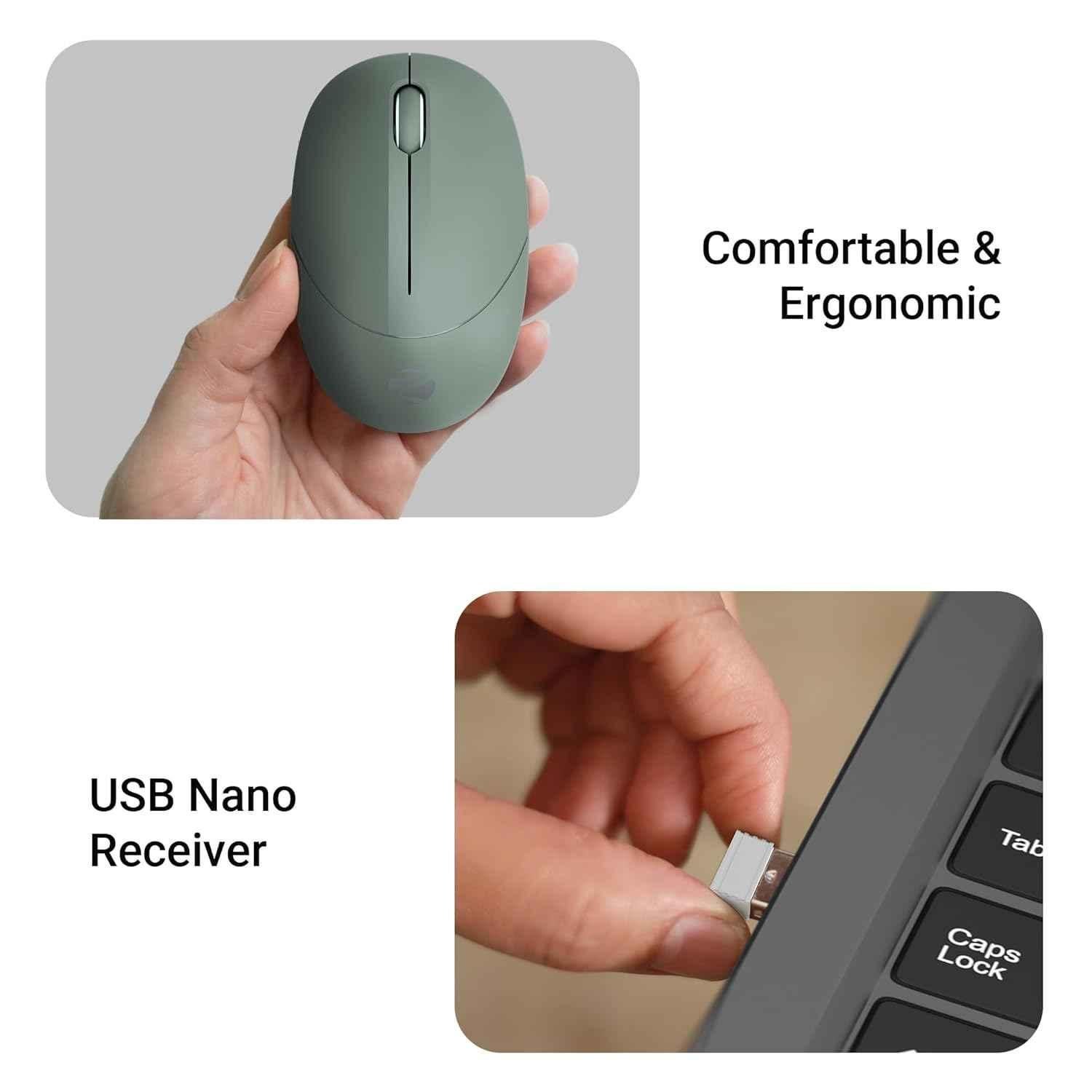 Zebronics Panther 2.4GHz Green Wireless Mouse with Nano Receiver - view 1