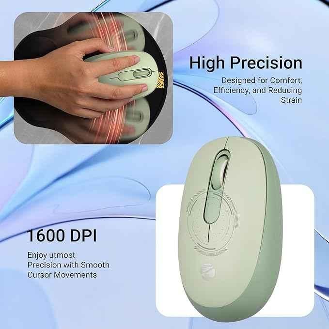 Zebronics Groot 2.4GHz Green Wireless Mouse with Nano Receiver - view 3