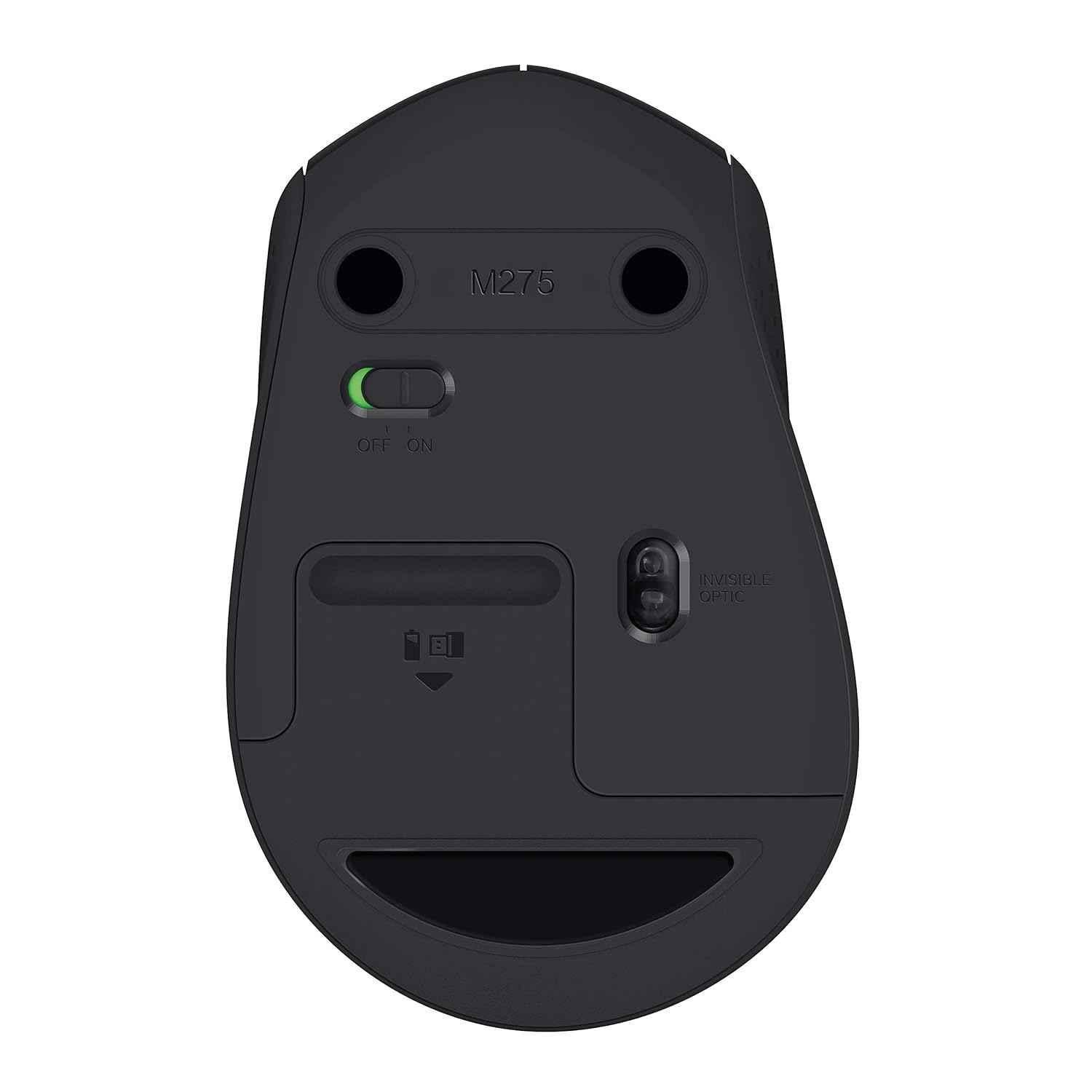 Logitech M275 Black Wireless USB Mouse with Logitech Advanced Optical Sensor & Wide Scroll Wheel - view 2