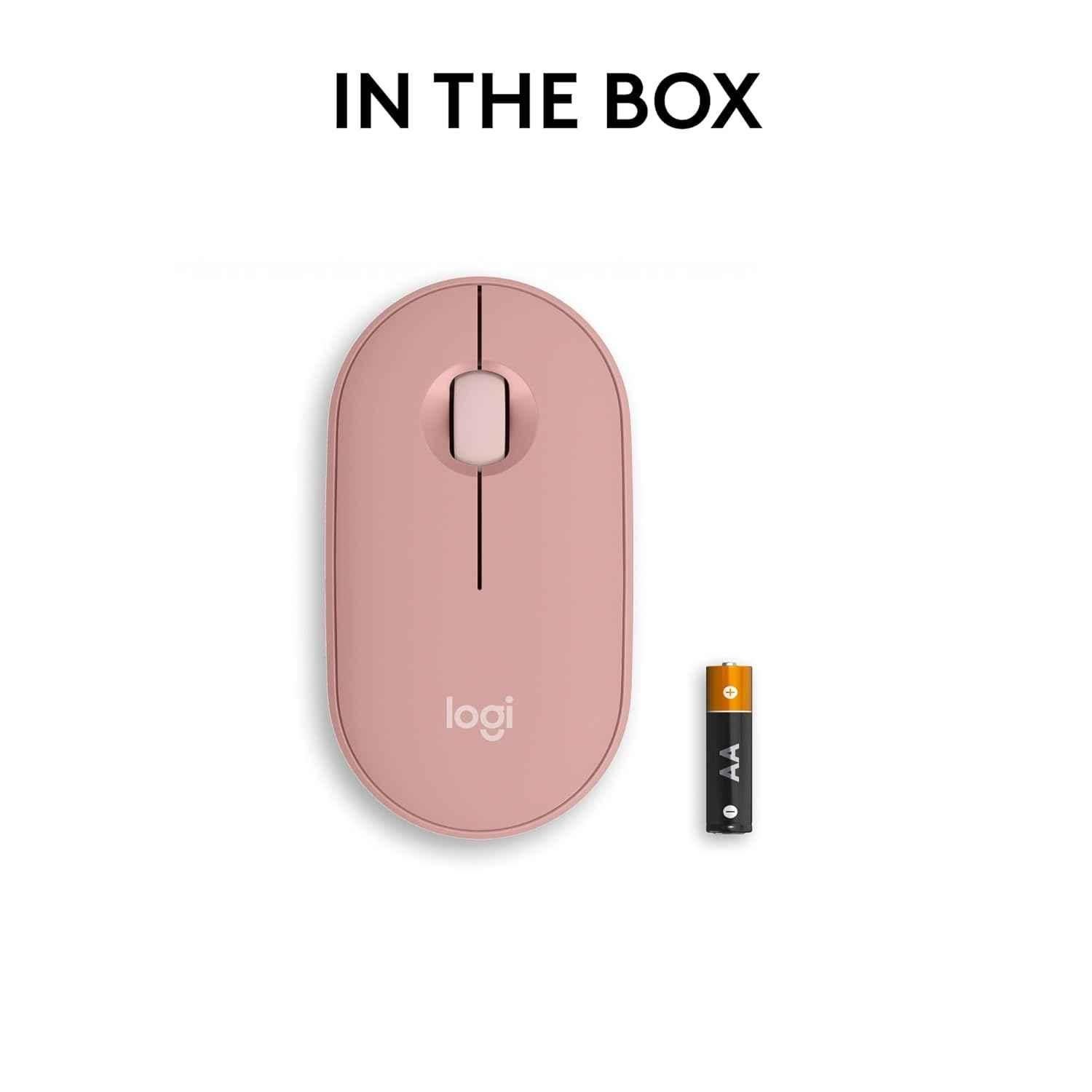 Logitech Pebble 2 M350s Tonal Rose Slim Portable Bluetooth Wireless Mouse with Customisable Button, Quiet Clicks & Easy-Switch - view 1