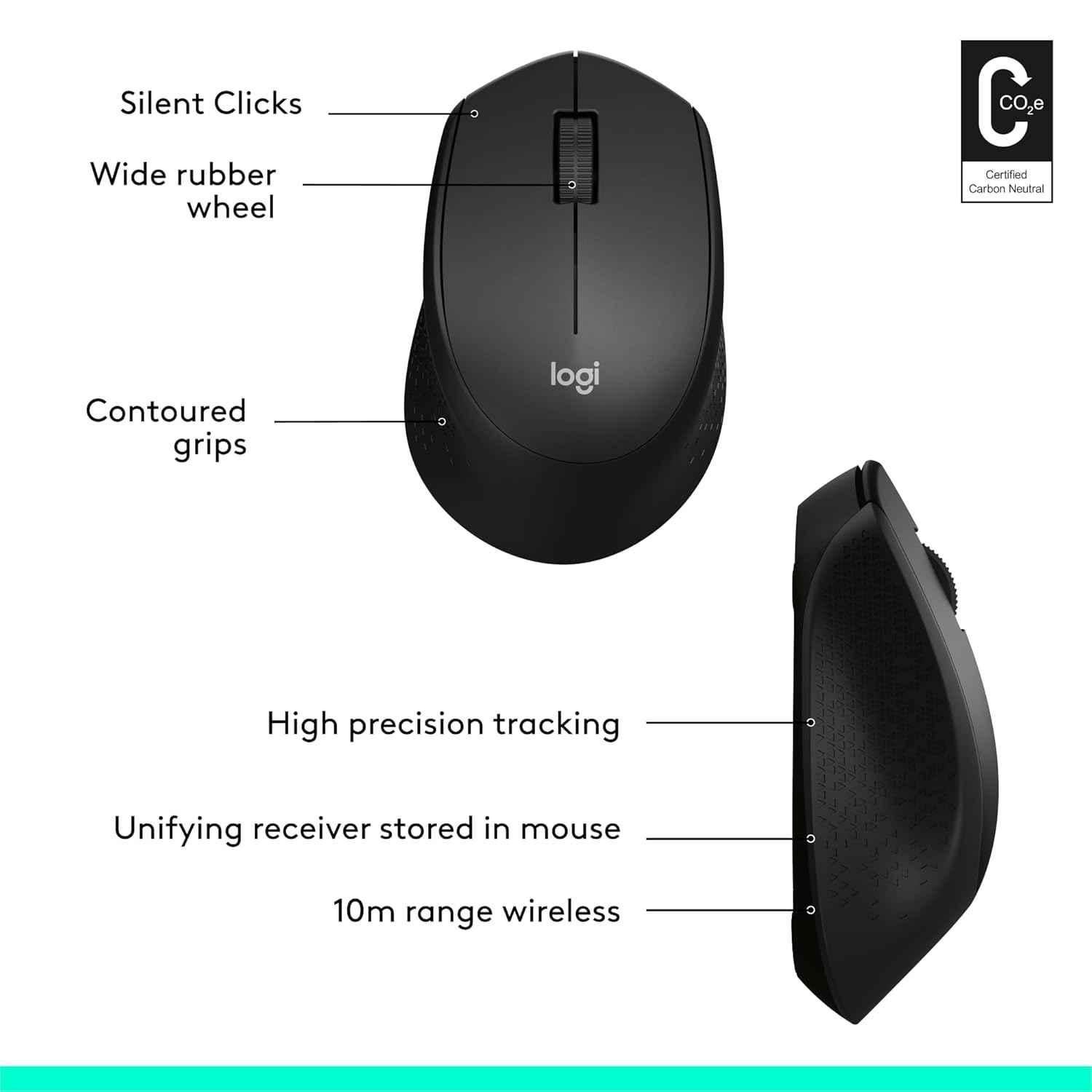 Logitech M331 Silent Plus Wireless Mouse, 910-004914 - view 1