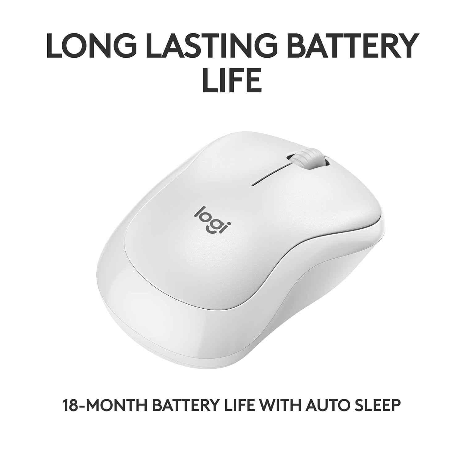 Logitech M240 Off-White Silent Compact Wireless Mouse with Smooth Tracking & Less Noise - view 4