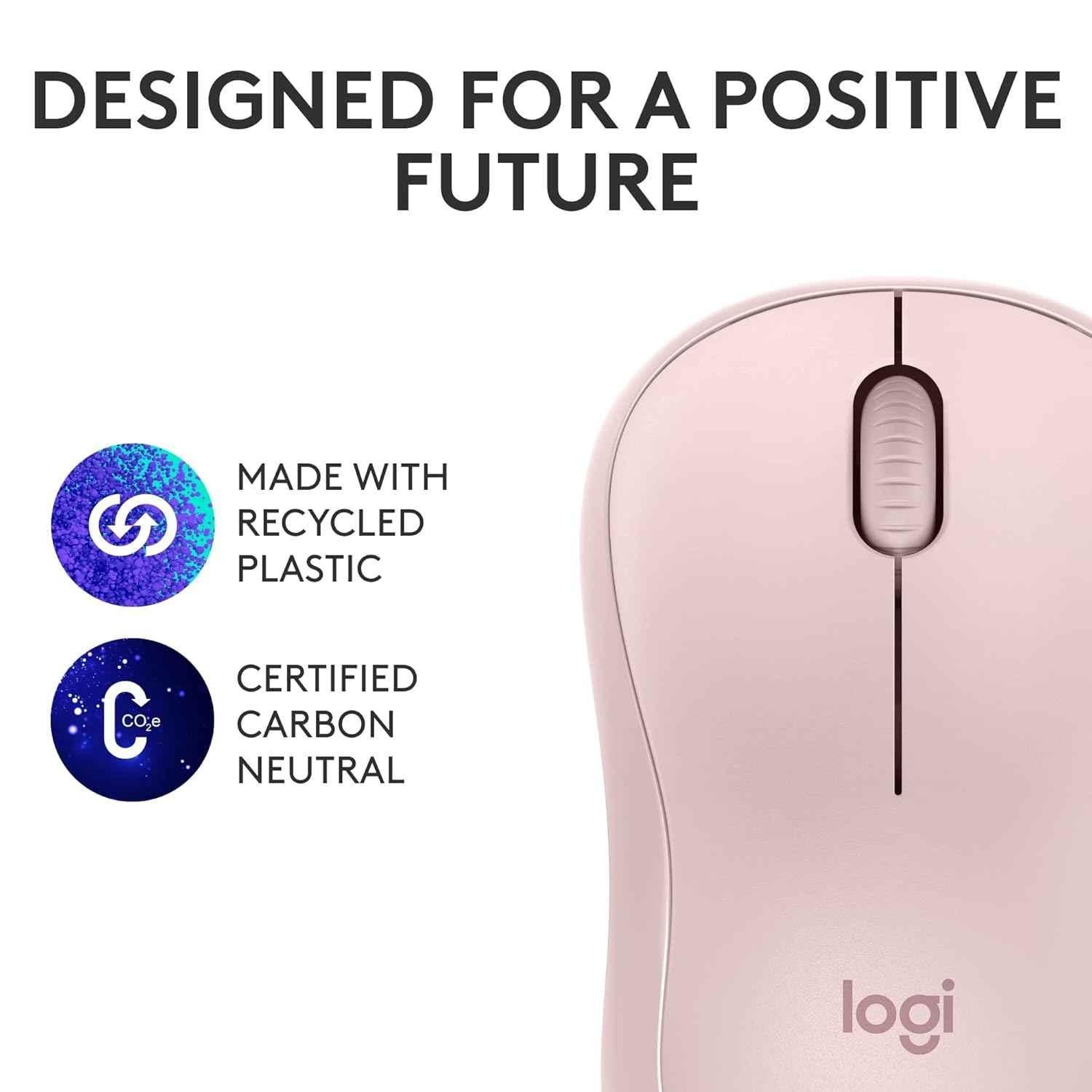 Logitech M240 Rose Silent Compact Wireless Mouse with Smooth Tracking & Less Noise - view 1