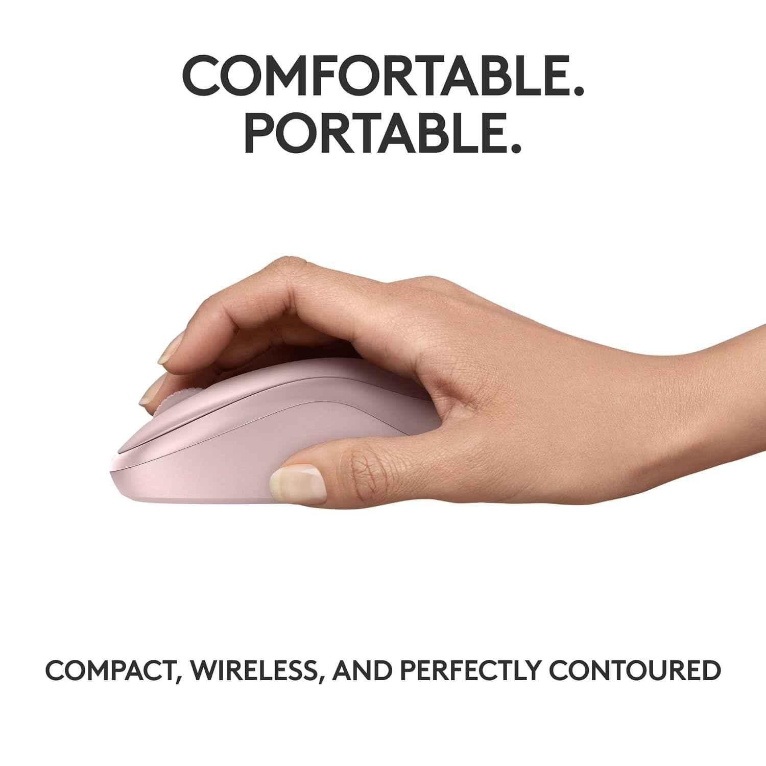 Logitech M240 Rose Silent Compact Wireless Mouse with Smooth Tracking & Less Noise - view 3