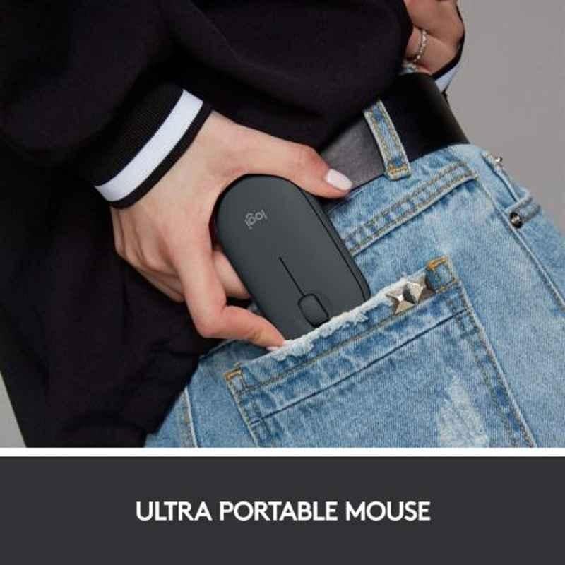 Logitech M350 Pebble Graphite Wireless Mouse, 910-005602 - view 2