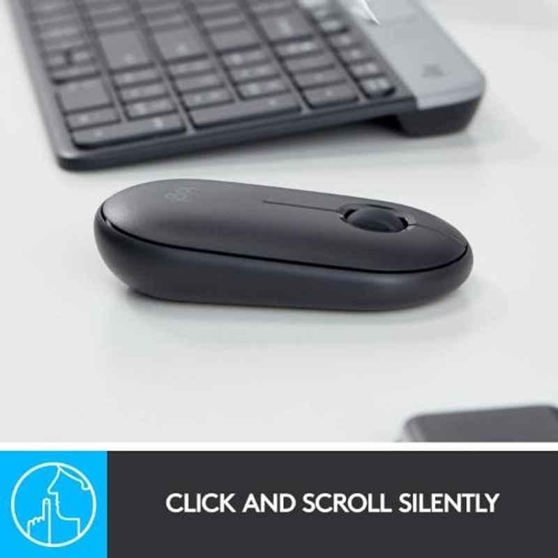 Logitech M350 Pebble Graphite Wireless Mouse, 910-005602 - view 3