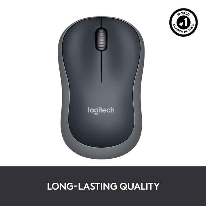 Logitech M185 Black Wireless Mouse with USB - view 3