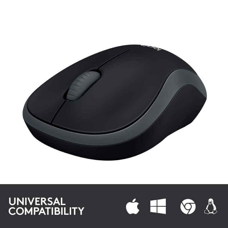 Logitech M185 Black Wireless Mouse with USB - view 4