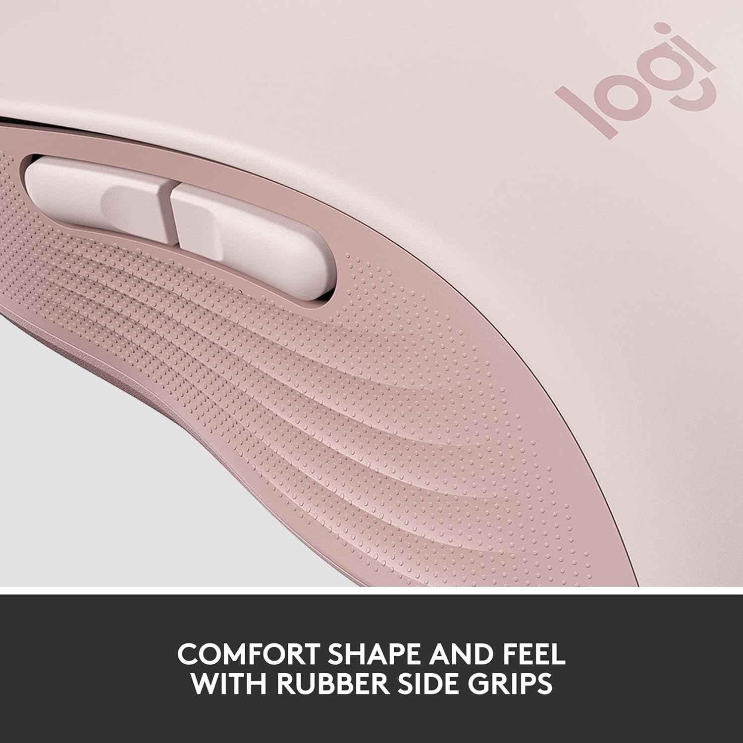 Logitech Signature M650 Rose Wireless Mouse with Silent Clicks, Customisable Side Buttons & Bluetooth - view 1
