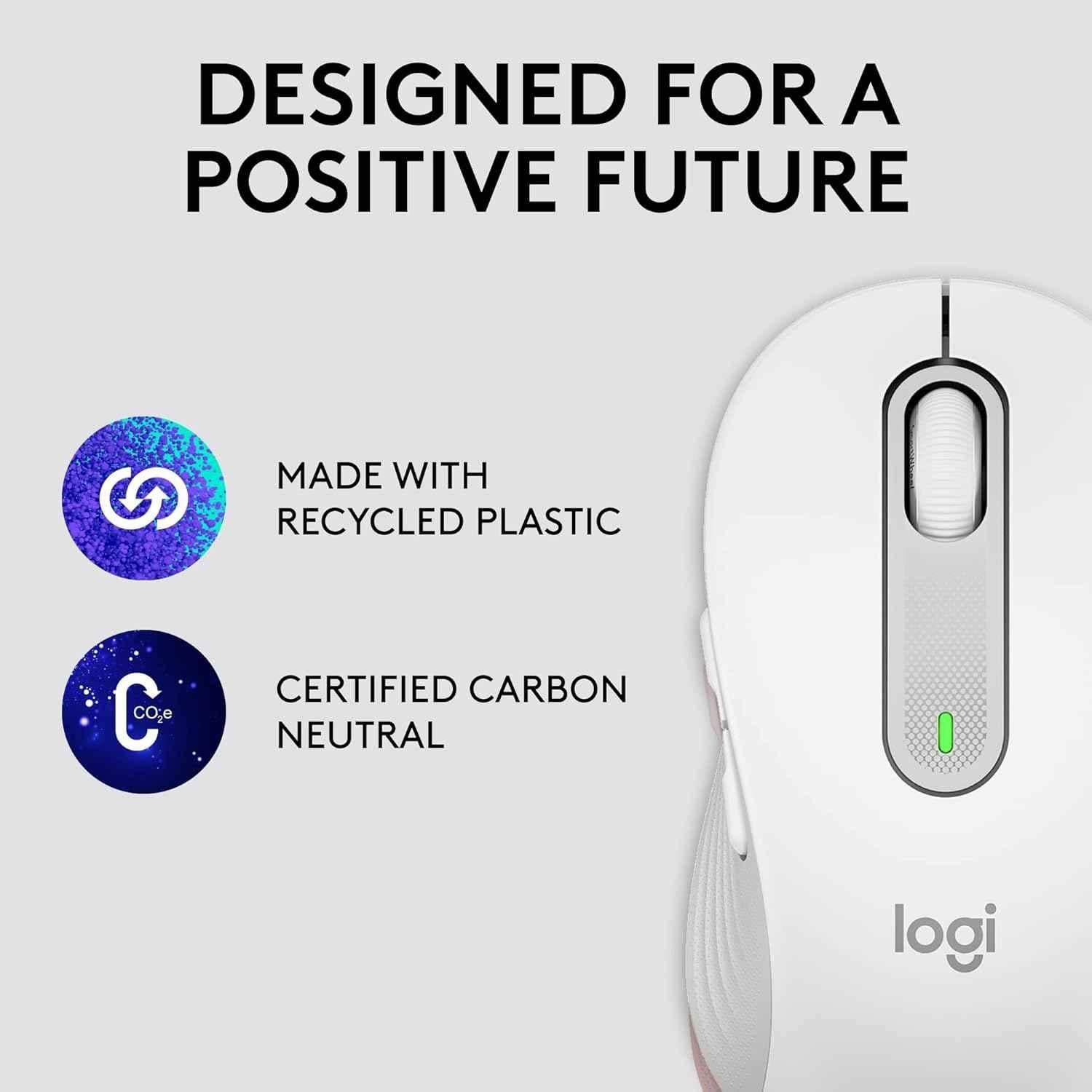 Logitech Signature M650 Off-White Wireless Mouse with Silent Clicks, Customisable Side Buttons & Bluetooth - view 4