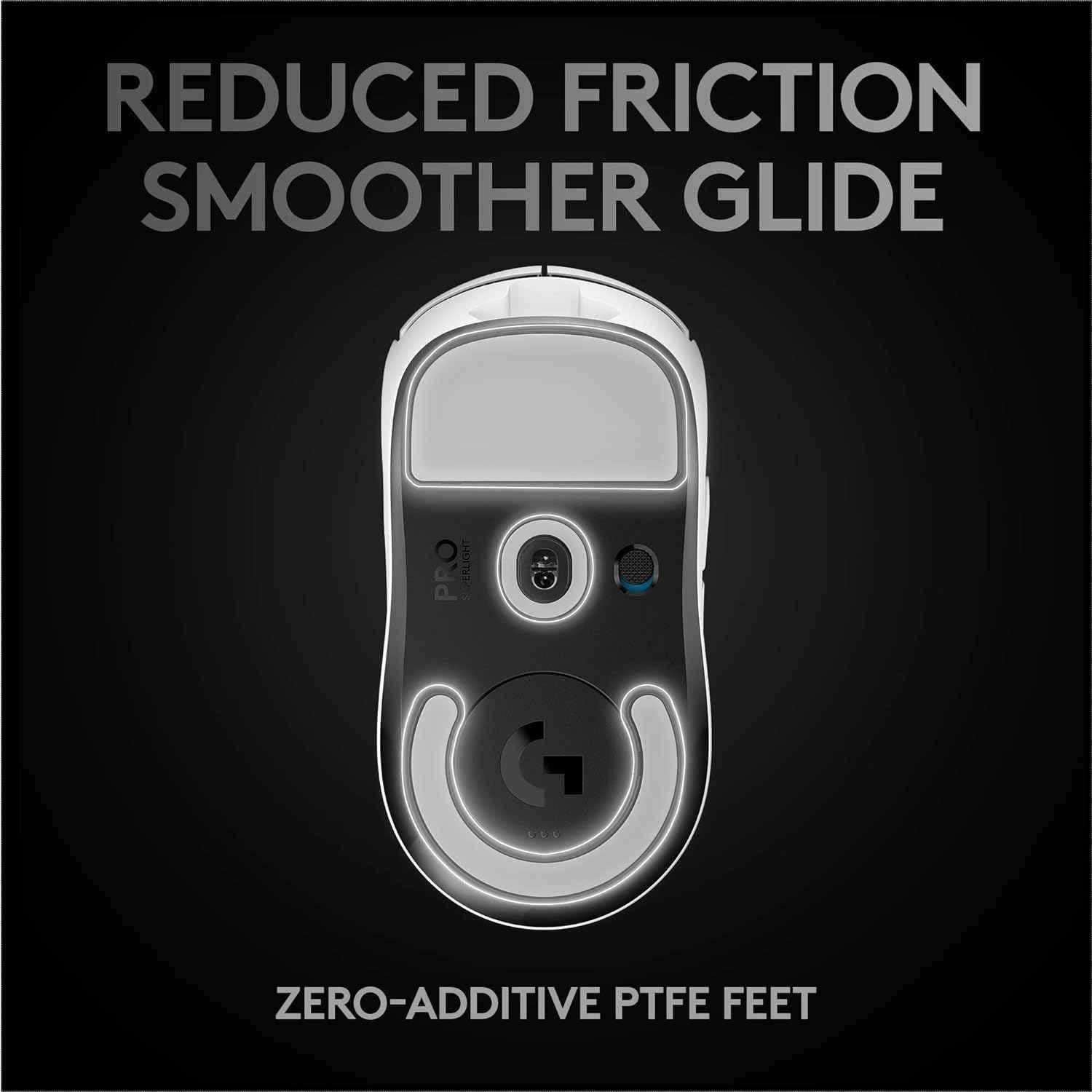 Logitech G Pro X White Superlight Wireless Gaming Mouse with Hero 25K Sensor, 5 Programmable Buttons & Long Battery Life - view 2