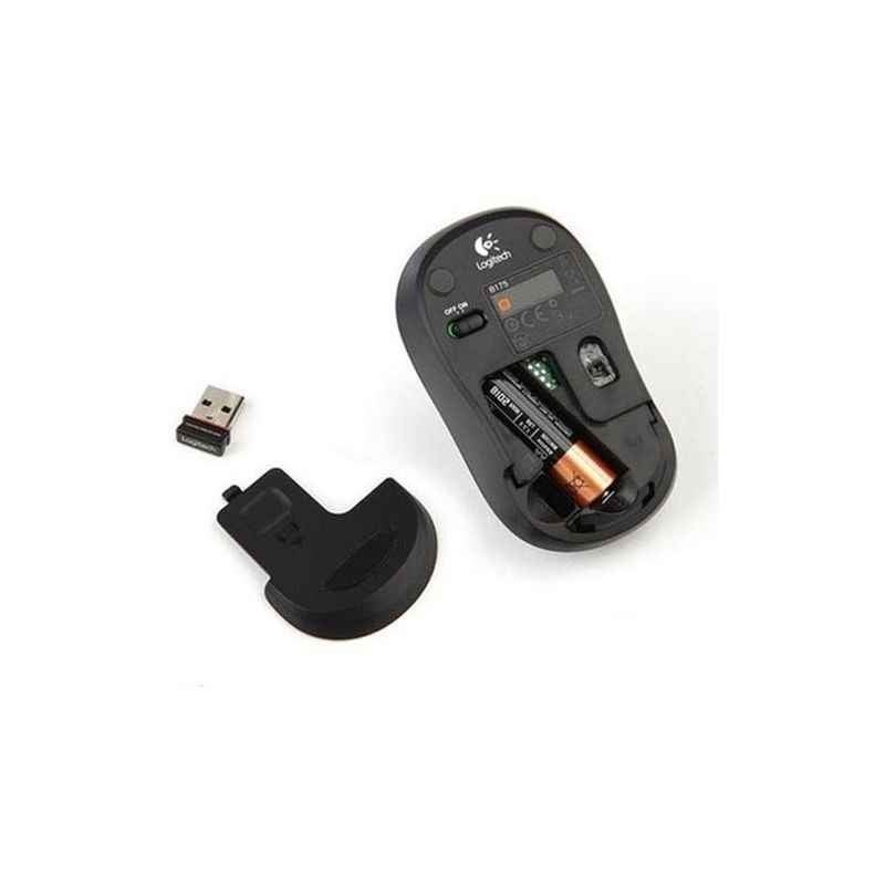 Logitech B175 Black Wireless Mouse - view 1