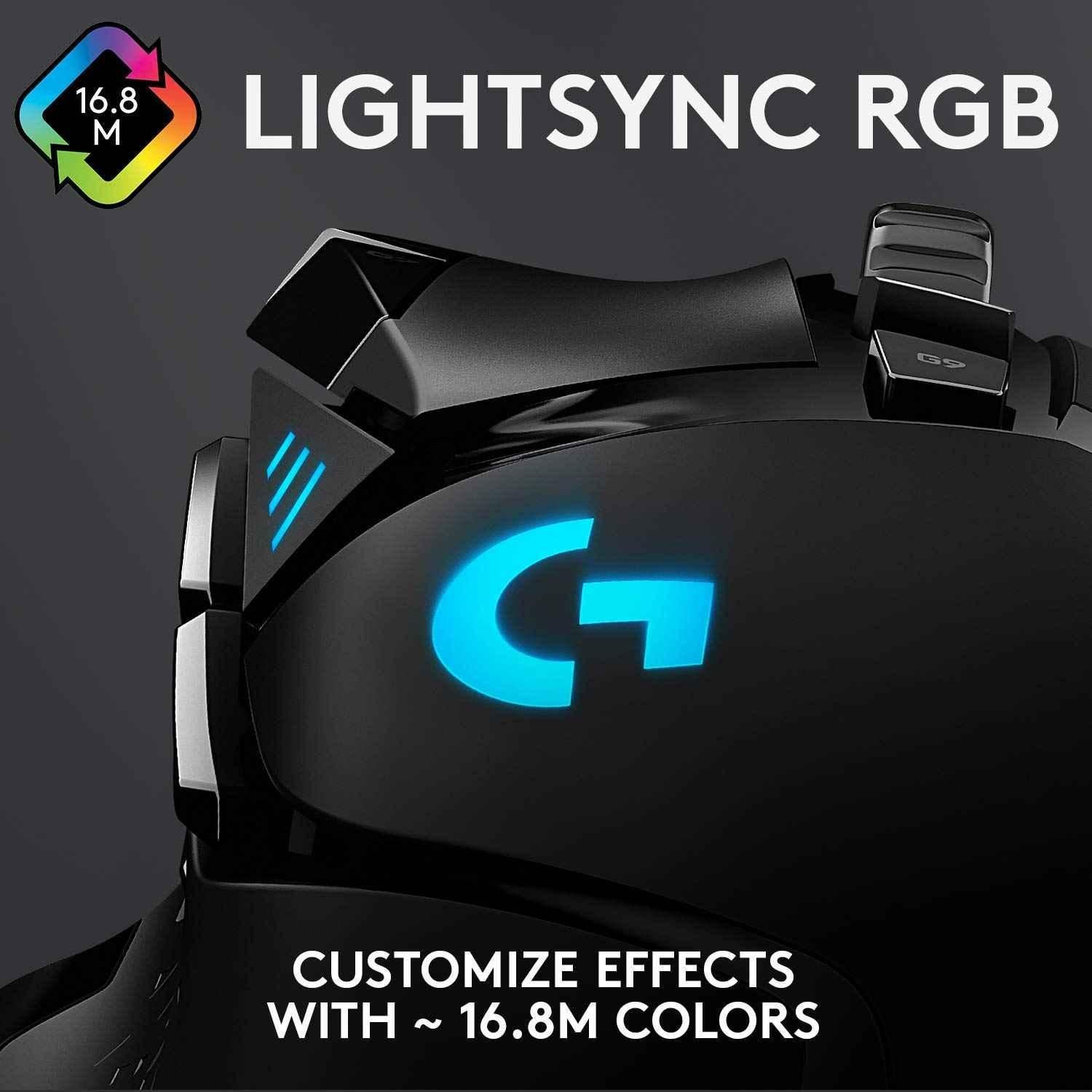 Logitech G502 Hero Black High Performance Wired Gaming Mouse with Hero 25K Sensor, RGB, 11 Programmable Buttons & On-Board Memory - view 4