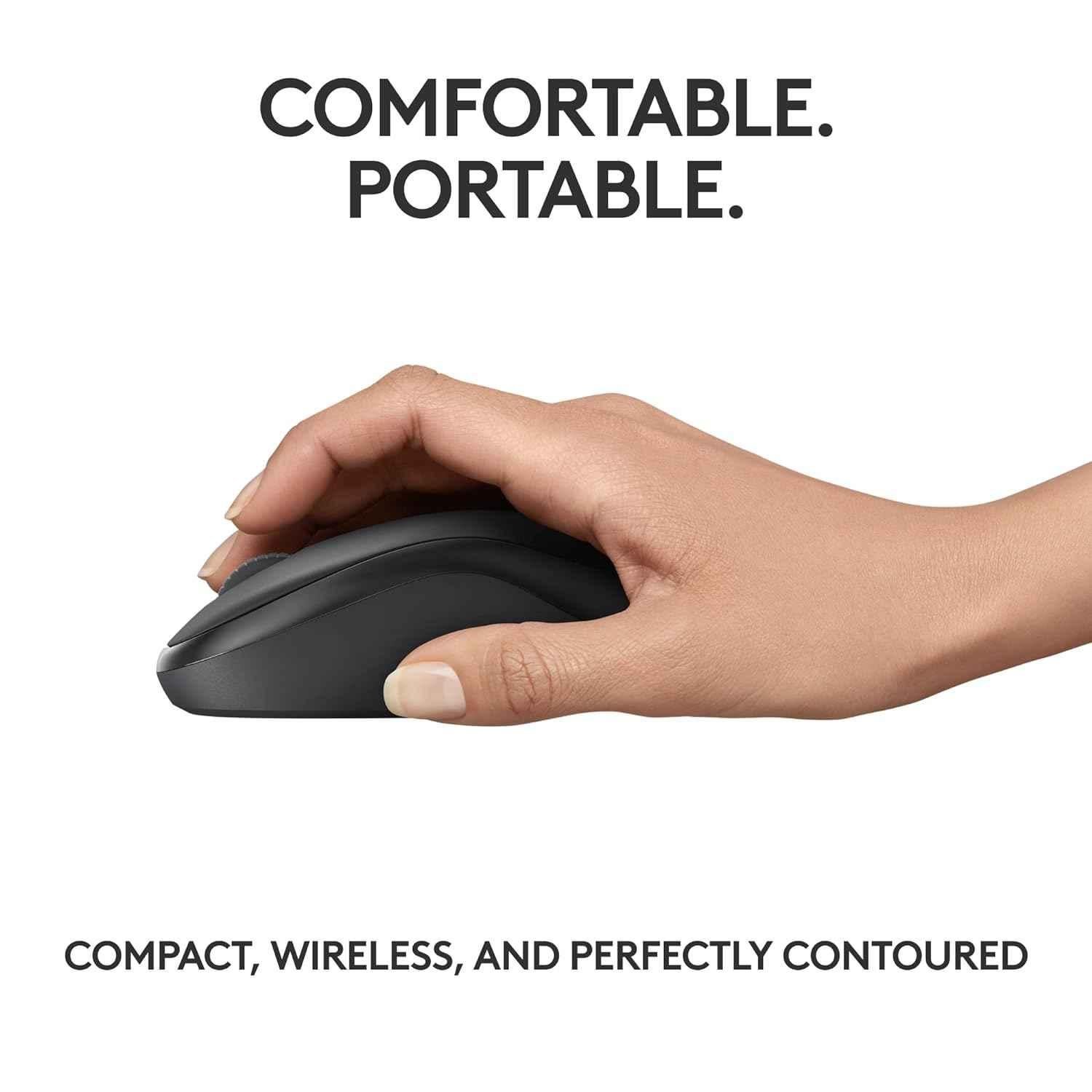 Logitech M240 Graphite Silent Compact Wireless Mouse with Smooth Tracking & Less Noise - view 4