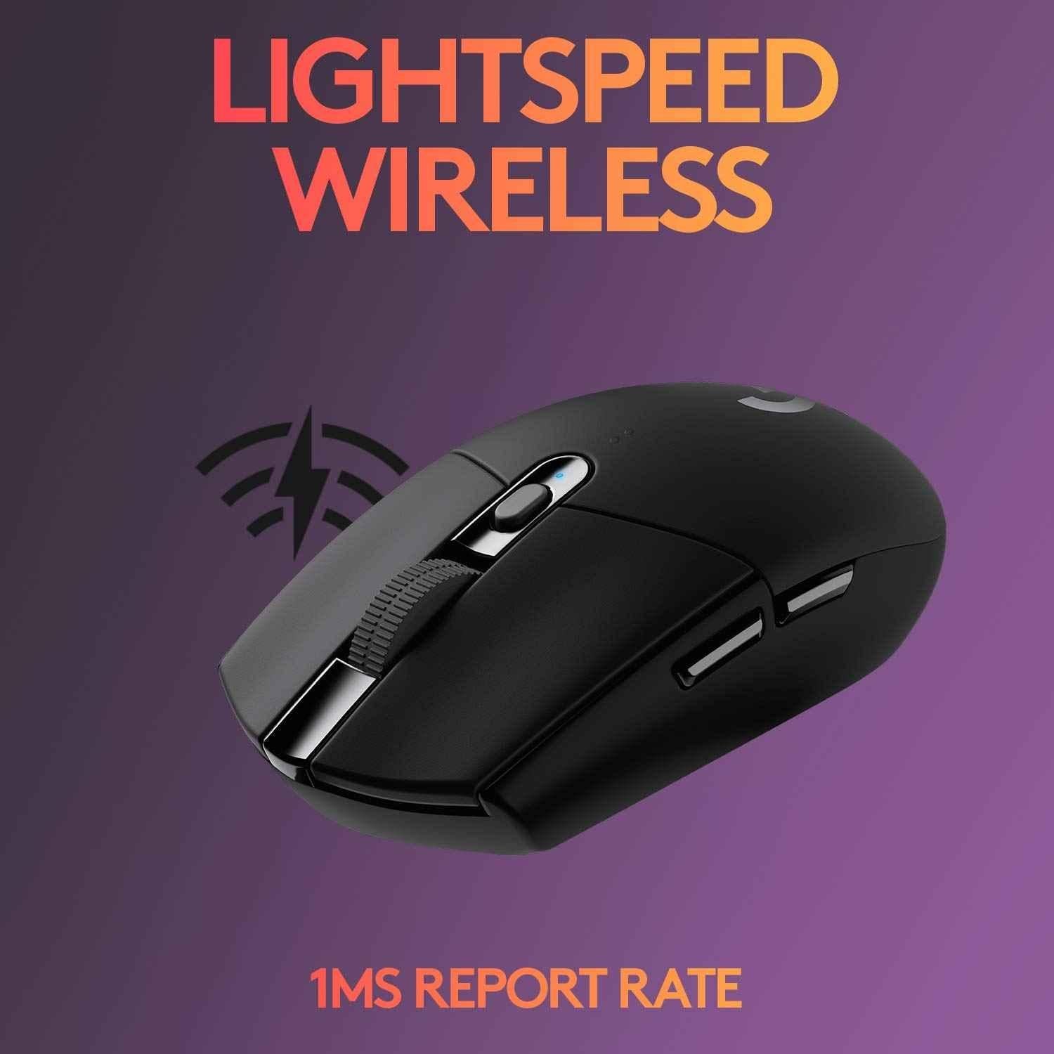 Logitech G304 Black Lightspeed Wireless Gaming Mouse with Hero Sensor, 12000 Dpi, 6 Programmable Buttons, 250 hr Battery Life & On-Board Memory - view 5