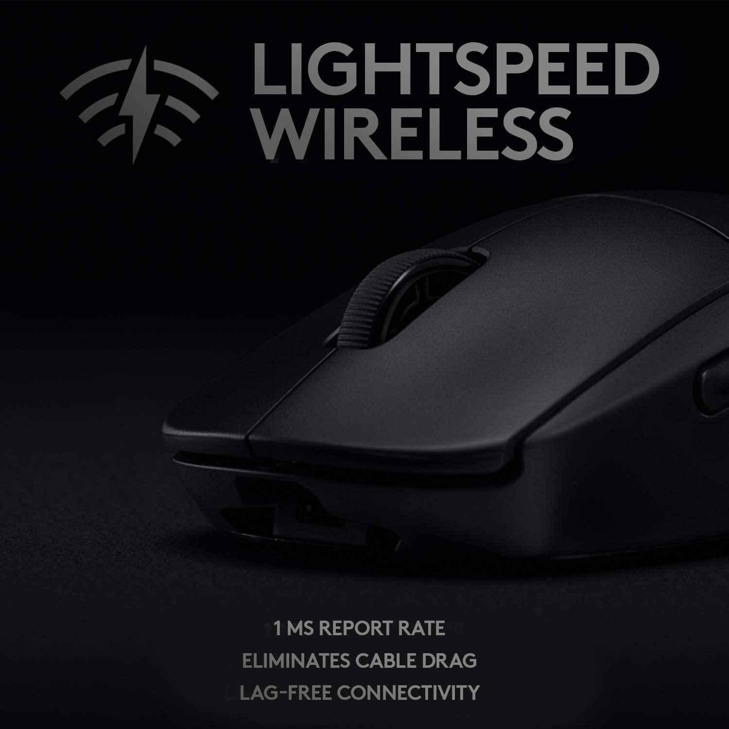 Logitech G PRO Black Wireless Gaming Mouse with Hero 25K Sensor, RGB, Ultra Lightweight, 4-8 Programmable Buttons & Long Battery Life - view 1