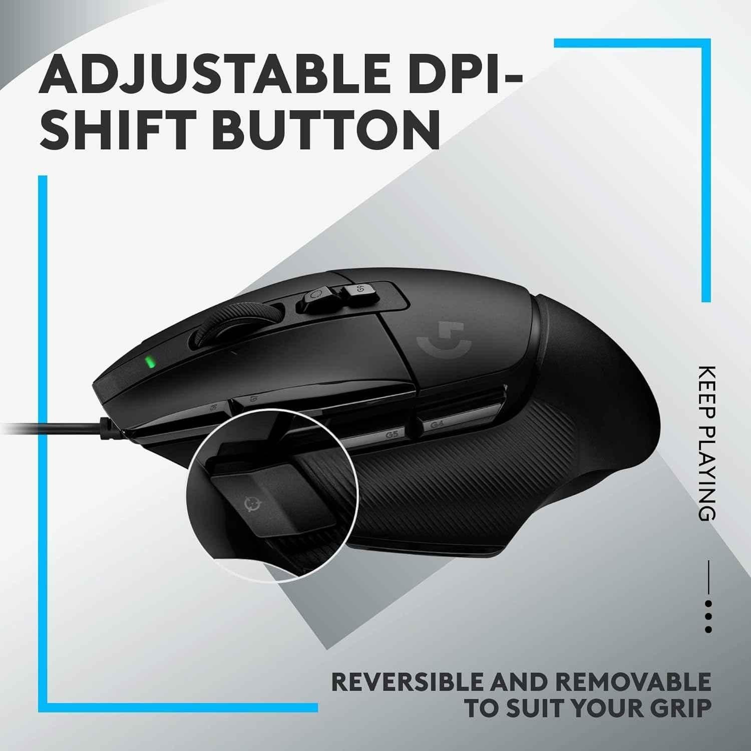 Logitech G502 X Black Wired Gaming Mouse with Lightforce Hybrid Optical Mechanical Primary Switches & Hero 25K Gaming Sensor - view 1