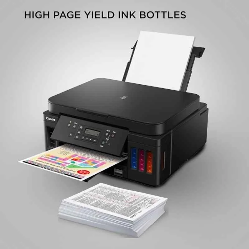 Canon PIXMA MegaTank G6070 All-in-One Colour Ink Tank Printer, Wi-Fi, Auto Duplex & Network, 13ppm Mono & 6.8ppm Colour, Black - view 1
