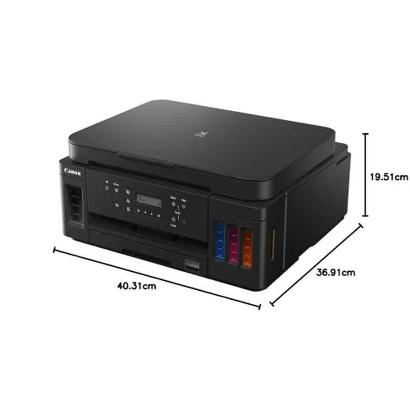 Canon PIXMA MegaTank G6070 All-in-One Colour Ink Tank Printer, Wi-Fi, Auto Duplex & Network, 13ppm Mono & 6.8ppm Colour, Black - view 6