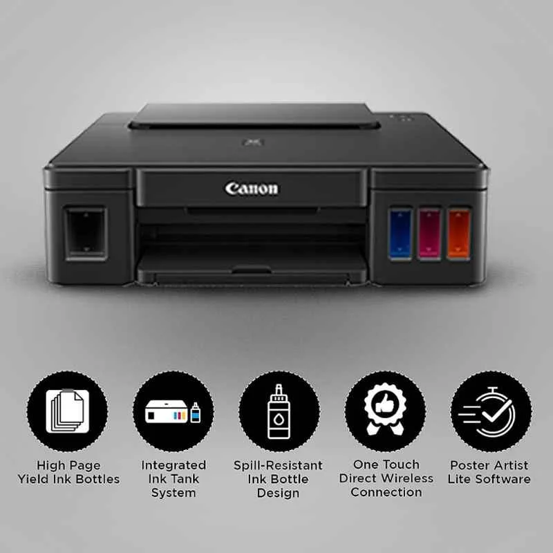 Canon PIXMA MegaTank G3010 All-in-One Colour Ink Tank Printer, Wi-Fi, High Volume Printing, 8.8ppm Mono & 5ppm Colour, Black - view 2
