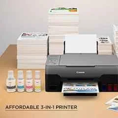 Canon PIXMA G2021 Black Ink Tank Colour Printer with 1 Additional Black Ink Bottle - view 3
