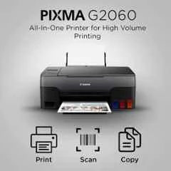 Canon Pixma G2060 Black All-in-One High Speed Colour Ink Tank Printer with USB Connectivity - view 4