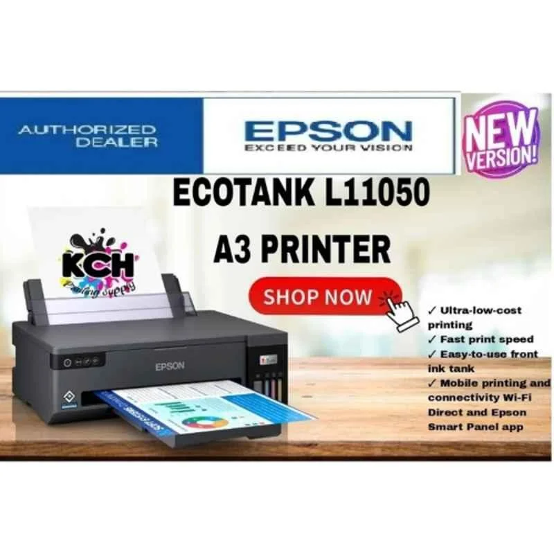 Epson EcoTank L11050 A3+ 4 Colour Single Function Ink Tank Printer with WiFi Connectivity - view 1