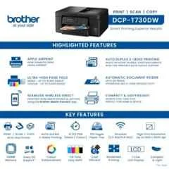 Brother DCP-T730DW All-in-One Colour Ink Tank Printer, Wi-Fi, ADF & Auto Duplex, 27ppm Mono & 23ppm Colour, Black - view 1