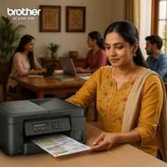 Brother DCP-T730DW All-in-One Colour Ink Tank Printer, Wi-Fi, ADF & Auto Duplex, 27ppm Mono & 23ppm Colour, Black - view 3