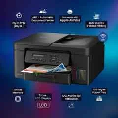 Brother DCP-T730DW All-in-One Colour Ink Tank Printer, Wi-Fi, ADF & Auto Duplex, 27ppm Mono & 23ppm Colour, Black - view 8