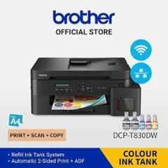 Brother DCP-T830DW All-in-One Colour Ink Tank Printer, Wi-Fi, Auto Duplex, ADF & Ethernet, 30ppm Mono & 26ppm Colour, Black - view 3