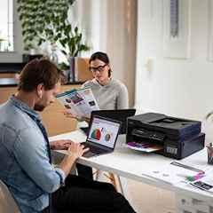 Brother DCP-T820DW All-in-One Color Ink Tank Printer, Wi-Fi, ADF, Duplex & Network, Business use, extra Black Ink, 30ppm Mono and 26ppm Color, Black - view 2