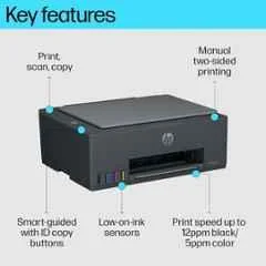 HP Smart Tank 584 All-in-One Colour Ink Tank Printer, Wi-Fi, Up to 4000 Black & 6000 Colour Prints, 5D1C1A - view 3