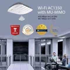 TP-Link AC1350 Wireless MU-MIMO Gigabit Ceiling Mount Access Point, EAP225 - view 2