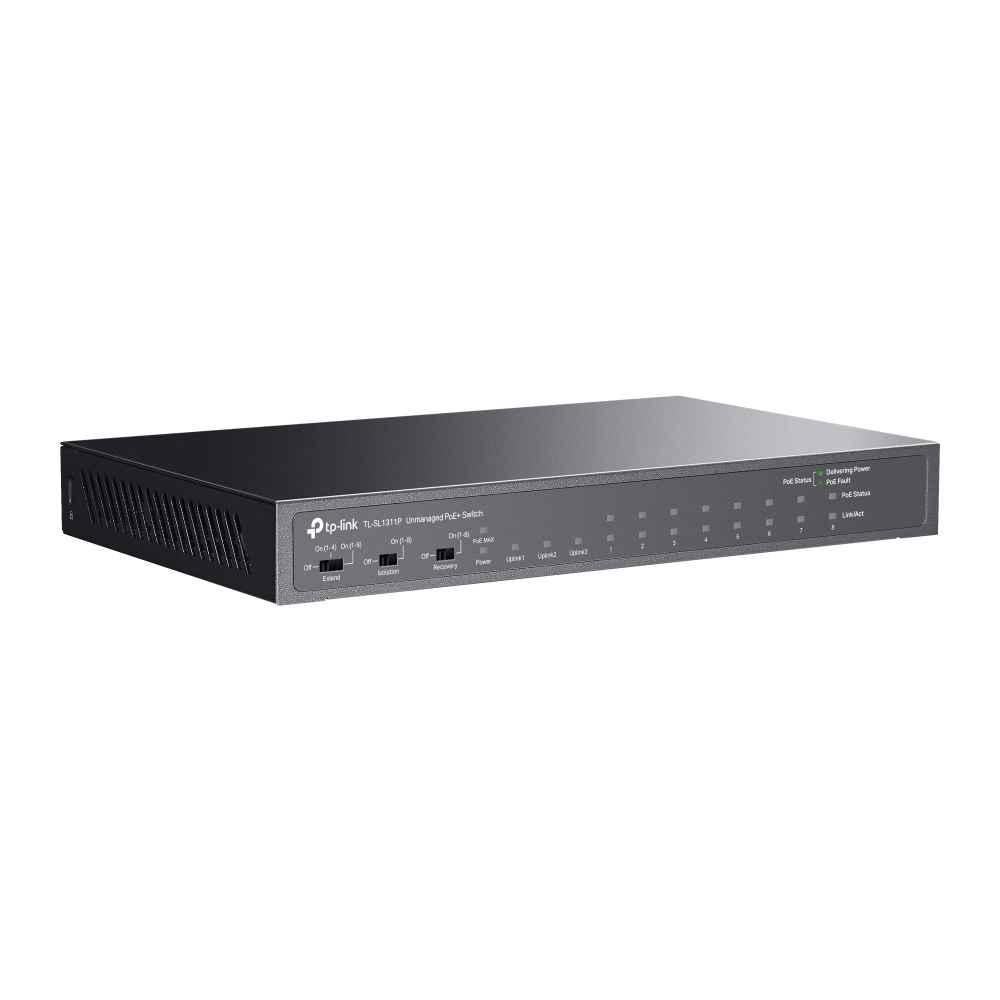 TP-Link 8 Port 10/100Mbps+3 Port Gigabit Desktop PoE+ Switch, TL-SL1311P - view 4