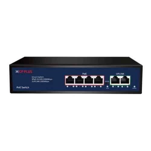 CP Plus 6 Port Switch with 4 Gigabit PoE Port & 2 Gigabit Uplink Port, CP-DNW-GPU4G2-48 - view 1
