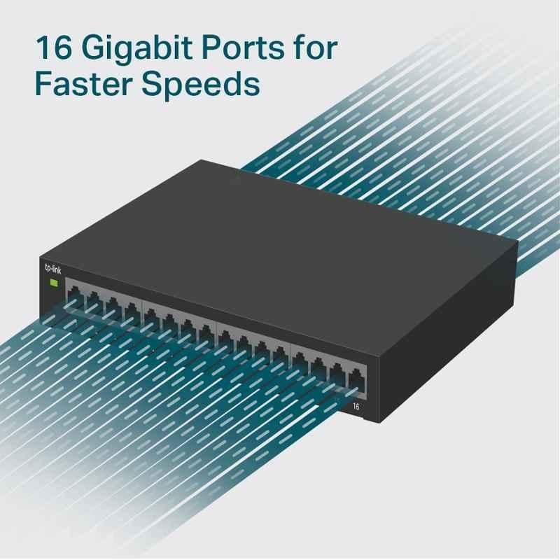TP-Link 16 Port Gigabit Easy Smart Switch, TL-SG116E - view 2