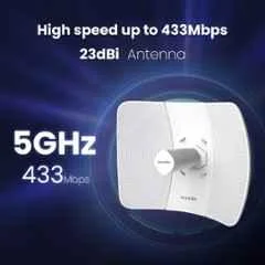 Tenda O8 5GHz 433Mbps White IP65 Outdoor CPE Access Point to Point Wireless Bridge Device with PoE Powered, AP & WISP - view 5
