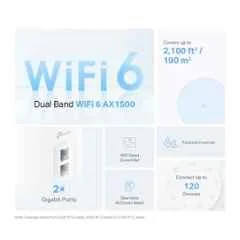 TP-Link Deco X10 1500 Mbps 5GHz White Wi-Fi 6 Whole Home Dual Band Mesh Wi-Fi System with Connect up to 120 Devices, AX1500 (Pack of 2) - view 4